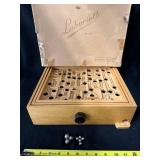 Labyrinth Wooden Marble Maze Puzzle - 60-Hole Drawer Box, Made in Sweden