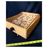 Labyrinth Wooden Marble Maze Puzzle - 60-Hole Drawer Box, Made in Sweden