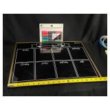 The Family Weekly Calendar Chalkboard with Neon Marker Set - Gold Frame