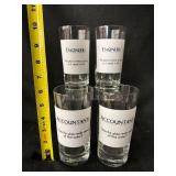 Engineer & Accountant Glass Tumblers - Set of 4 with Quotes