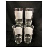 Engineer & Accountant Glass Tumblers - Set of 4 with Quotes