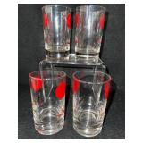 B-1 Lemon Lime Soda Glass Tumblers (Lot of 4)