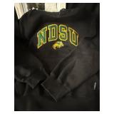 NDSU Black Hoodie - Size S & Framed Buffalo Print
