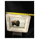 NDSU Black Hoodie - Size S & Framed Buffalo Print