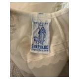 Shepherd Christening Gown & Lace Bonnet - White Lace Overlay