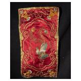 Textile Lot  - Handcrafted Cat Quilt Art, Vibrant Aquatic Life Quilt Runner,  Asian Textiles Silk Embroidery (Lot of 4)