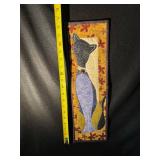 Textile Lot  - Handcrafted Cat Quilt Art, Vibrant Aquatic Life Quilt Runner,  Asian Textiles Silk Embroidery (Lot of 4)