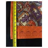 Textile Lot  - Handcrafted Cat Quilt Art, Vibrant Aquatic Life Quilt Runner,  Asian Textiles Silk Embroidery (Lot of 4)