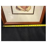 Pa-She-Pa-Haw Sauk Chief Native American Portrait Print Framed 18x18 Square