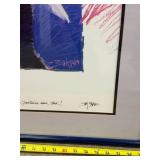 Nutcracker Soldier Artwork Print - Inscribed & Signed Framed in Blue Frame