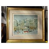 Michael Delacroix “Boule de Neige” Snowball Framed Lithograph  - Limited Edition Pencil Signed  37/150