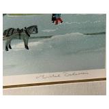 Michael Delacroix “Boule de Neige” Snowball Framed Lithograph  - Limited Edition Pencil Signed  37/150