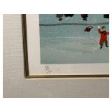 Michael Delacroix “Boule de Neige” Snowball Framed Lithograph  - Limited Edition Pencil Signed  37/150