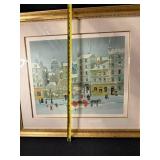 Michael Delacroix “Boule de Neige” Snowball Framed Lithograph  - Limited Edition Pencil Signed  37/150