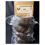 Goodwood No. 444 - 4-Piece Drum-Shape Wooden Salad Bowl Set