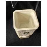 Fitz & Floyd Classics Gregorian Collection Porcelain 3-Piece Lidded Creamer & Sugar, Potpourri Jar, Ivory with Green & Gold