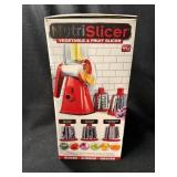 NutriSlicer Vegetable & Fruit Slicer - Red with 3 Blades Included