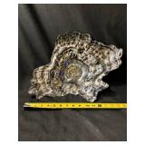 Arda Glassware Geode Glass Sculpture - Hand Made in Turkey - 12 in Long