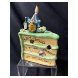 Blue Sky Clayworks Ceramic Birthday Cake Sculpture with Owl Topper Heather Goldminc