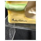 Blue Sky Clayworks Ceramic Birthday Cake Sculpture with Owl Topper Heather Goldminc