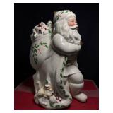 Lenox Holiday Santa Collection Porcelain Santa Cookie Jar