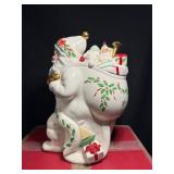 Lenox Holiday Santa Collection Porcelain Santa Cookie Jar