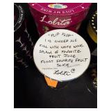 Lolita Cocktail Glasses - Lot of 3 Colorful Bead-Decorated Stemware on Tin Display