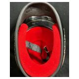 Polaris Full-Face Motorcycle Helmet - Black with Teal & Red Graphics