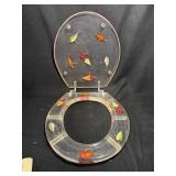 Vintage Clear Plastic Fishing Lure Display Case with 12 Colorful Lures - Hinged Lid