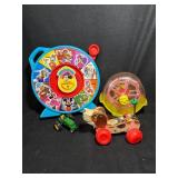 Fisher Price Little Snoopy, Mattel See ,N Say, Marlin Toys Ferris Wheel, Green Tractor  - 4-Piece Vintage Kids Toys