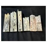 Gault Original Ceramic Miniature Houses (Lot of 7) - European Town Facades, Hand-Painted