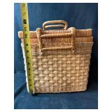 Land Rover Picnic Basket Wooden Trunk Box - Picnic Basket Woven Hamper & Lid