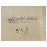 Sheffield Silver-plated Ice Bucket with Milk Glass Insert Germany-Made Porcelain Bowl with Floral Rim  (Lot of 2)