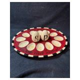 Deviled Egg Plate with Salt & Pepper Shakers Eggs - Just One More!