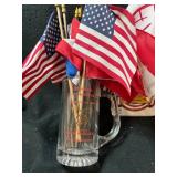 1991 World Series Memorabilia Collection - Burger King Hat, Mariners Helmet, Boxes & Flags