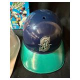 1991 World Series Memorabilia Collection - Burger King Hat, Mariners Helmet, Boxes & Flags
