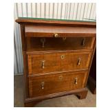 Henredon Folio Four 3-Drawer Chests - Glass Tops Pair