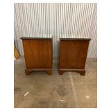 Henredon Folio Four 3-Drawer Chests - Glass Tops Pair