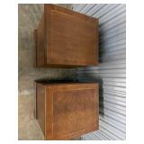 Henredon Folio Four 3-Drawer Chests - Glass Tops Pair