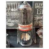 Vintage Glass Teapot, Classic Straw Dispenser & Fruit-Print Pitcher - 3-Piece Set