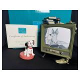 Disney 101 Dalmatians Lucky & TV Figurine with Certificate of Authenticity