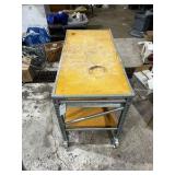 Heavy-Duty Rolling Work Table w/ Bottom Shelf & Locking Casters - 24" x 48"