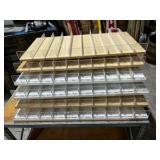 Retail Merchandising Display Shelves w/ Clear Plexiglass Dividers & Front Rails – Modular Store Display Lot