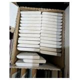 Large Pallet of Ceramic & Porcelain Tile, Trim Pieces, Mortar/Adhesives + Mixing Drill & 3 Paddle Mixers – American Olean, Italian Tile