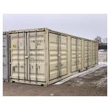 40' Single Trip High Cube Multi Door Shipping Container Beige Color