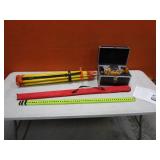 Laser Transit, Tripod & Elevation Stick