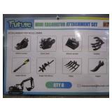 Future Equipment Mini Excavator 8pc Attachment Set
