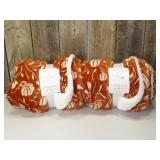 Threshold Plush Pumpkin Throw with Faux Shearling Reverse 50x60"  (set of 2)