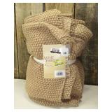 nk+Ivy 50"x60" Bree Knit Throw Blanket Brown