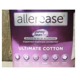 Allerease Full Ultimate Cotton Waterproof Allergen and Bedbug Barrier Zippered Mattress Protector, Full